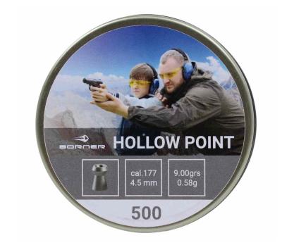 Пули Borner Hollow Point 4,5 мм 0,58г 500 штук