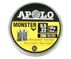 Пули Apolo Monster 5,5 мм 1,65г 200 штук